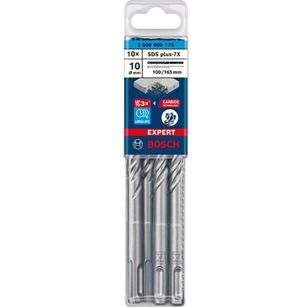 Bosch Professional Borr I Armerad Betong Expert Sds Plus-7x 10x100x165 Mm 10 Enheter Silver
