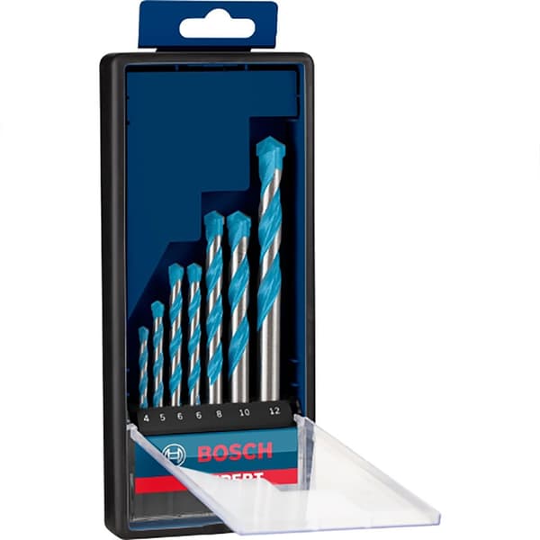 Bosch Professional Multifunktions Boresæt Expert Cyl-9 Multiconstruction Robustline 4/5/6/8/10/12 Mm 7 Enheder Søvfarvet