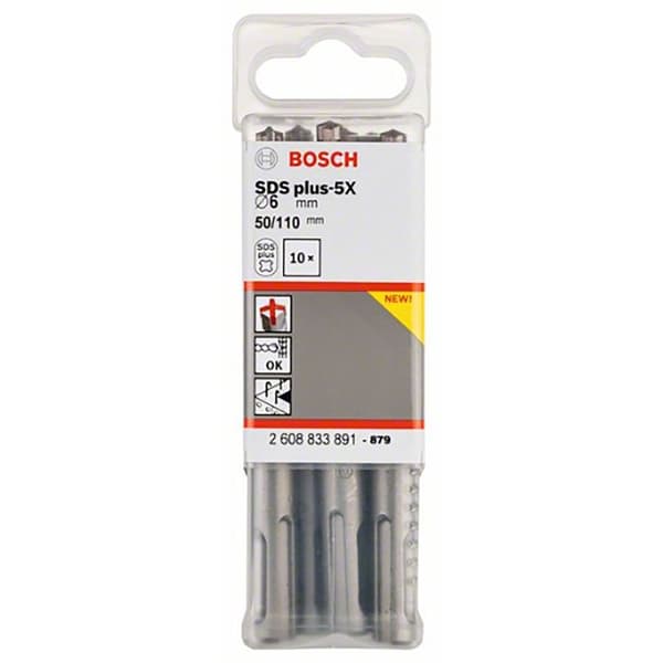 Bosch Professional Betonbor Sds Plus-5x 6x50x110 Mm 10 Enheder Søvfarvet