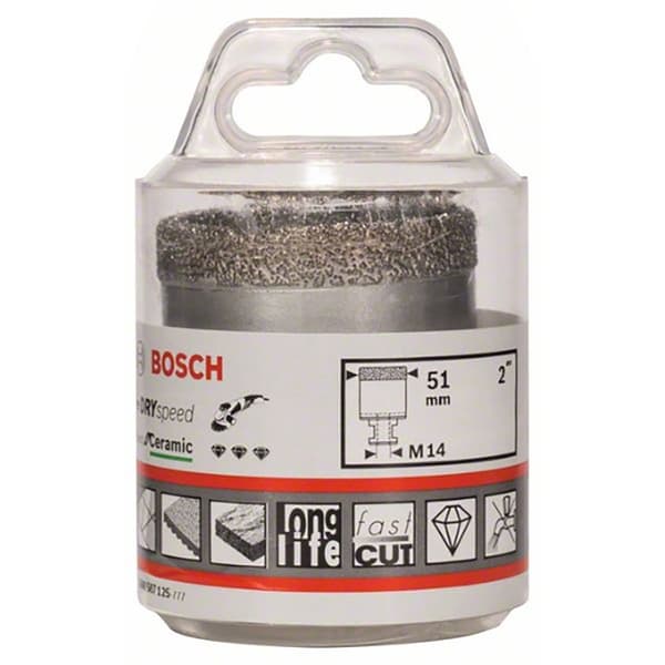 Bosch Professional Diamantkrona Dryspeed 51 Mm Durchsichtig