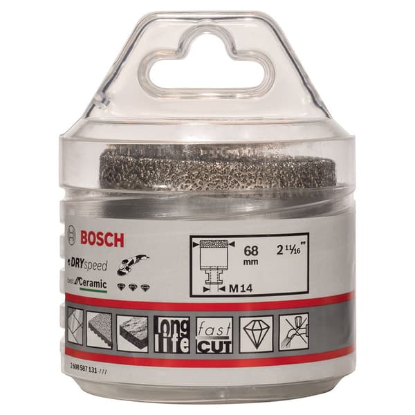 Bosch Professional För Keramik Dry Speed 68 Mm Diamant Krona Silver