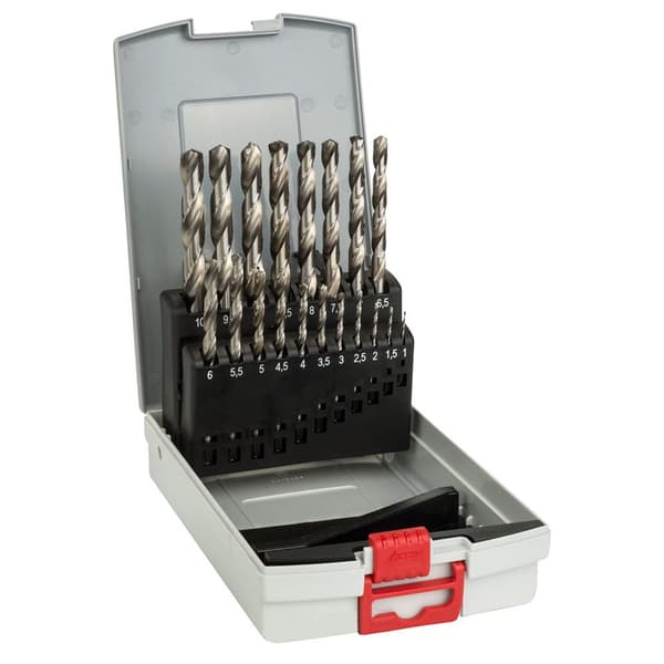Bosch Professional Boresæt Hss-g Box Metal 1/0-10/0 Mm 19 Stykker Søvfarvet
