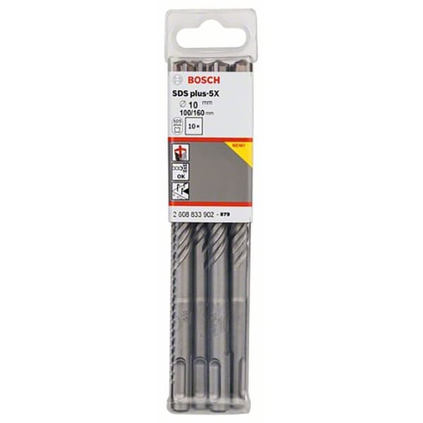 Bosch Professional Betonbor Sds Plus-5x 10x100x160 Mm 10 Enheder Søvfarvet