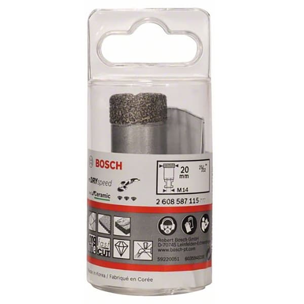 Bosch Professional Diamantkrona Dryspeed 20 Mm Durchsichtig