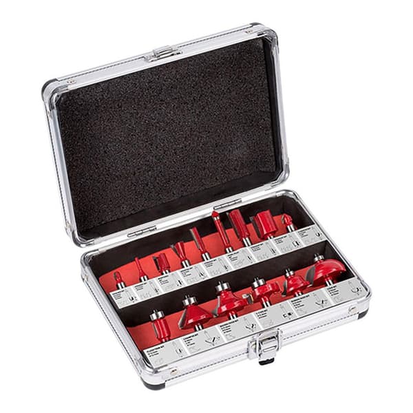Kreator Router Bit Sæt 8 Mm BÁsico 15 Enheder Transparent