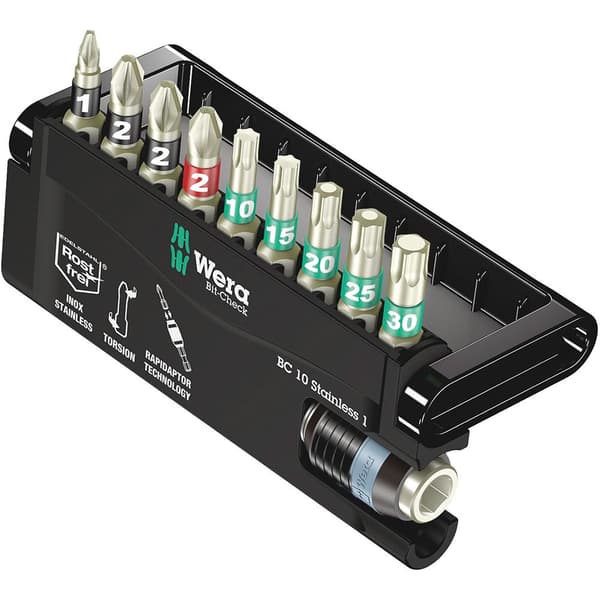 Wera Bc Stainless 1 10 Stykker Flerfarvet