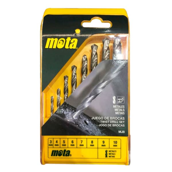 Mota Herramientas Mj 8 3-10 Mm Bits Til Metal 3-10 Mm 8 Enheder Søvfarvet