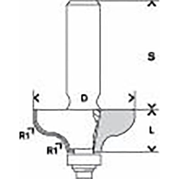 Bosch Professional Profilering Router Bit 8x31.8x54 Mm Søvfarvet