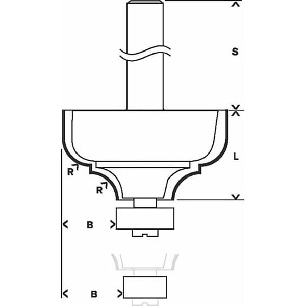 Bosch Professional Profilering Router Bit 8x31.8x57 Mm Søvfarvet
