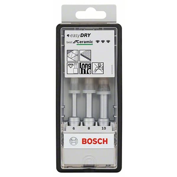 Bosch Professional Diamantboresæt Easydry Robustline 6/8/10 Mm Transparent