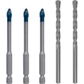 Miniatyrbild 1 av 10: Bosch Professional Kakelborrset Expert Hex-9 Hardceramic Mix 6 Mm 5 Enheter Silver
