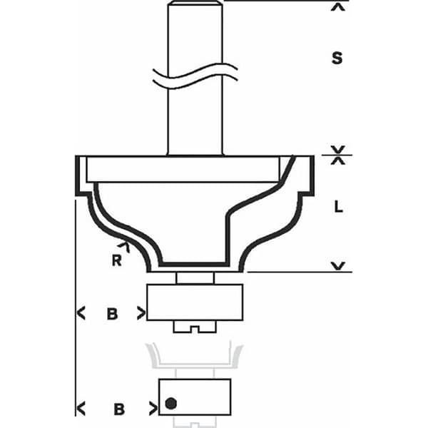 Bosch Professional Profilering Router Bit 8x35x57 Mm Søvfarvet