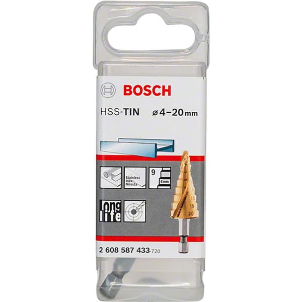 Bosch Professional Trindelt Bor Hss-tin Hexagonal 4-20/70.5 Transparent