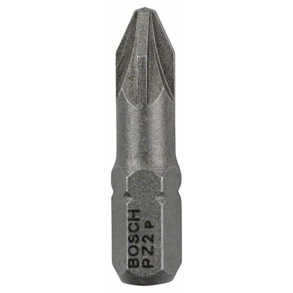 Bosch Professional Extra Hård Spets Skruvmejsel Pz2 C 25 Mm 100 Enheter Silver