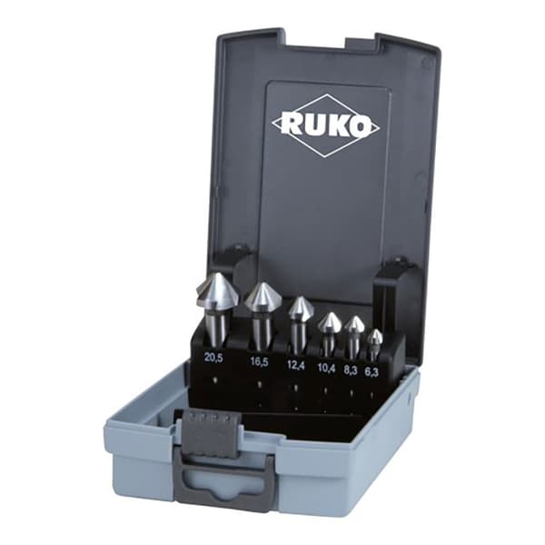 Ruko Din 335 Type C 90° Hss Koniske Forsenkningssæt 6 Stykker