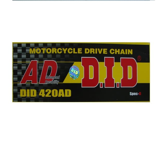 DID CHAINS MOTO VEDONLYÖNTI KETJU. DID 420 ILMAN O-RENGASTA (1814DAN) (TAKOMATTOMA+RENKAAT)