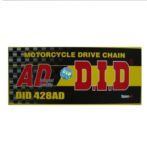 DID KEDJOR MOTO DRIVKEDJA. DID 428 UTAN O-RING (1882DAN) (OSMIDD+LÄNK)