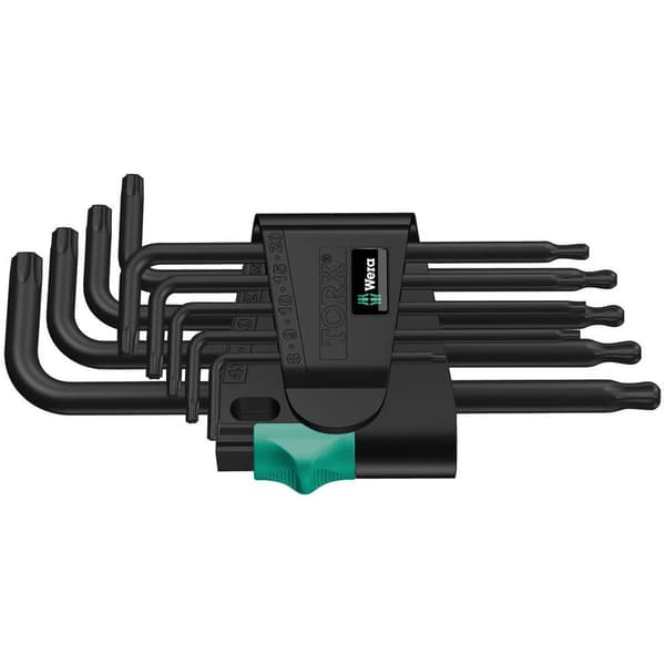Wera 967 PKL/9 TORX® Inner-TORX Vinkelskruvmejselset T 8, T 9, T 10, T 15, T 20, T 25, T 27, T 30, T 40 9 delar