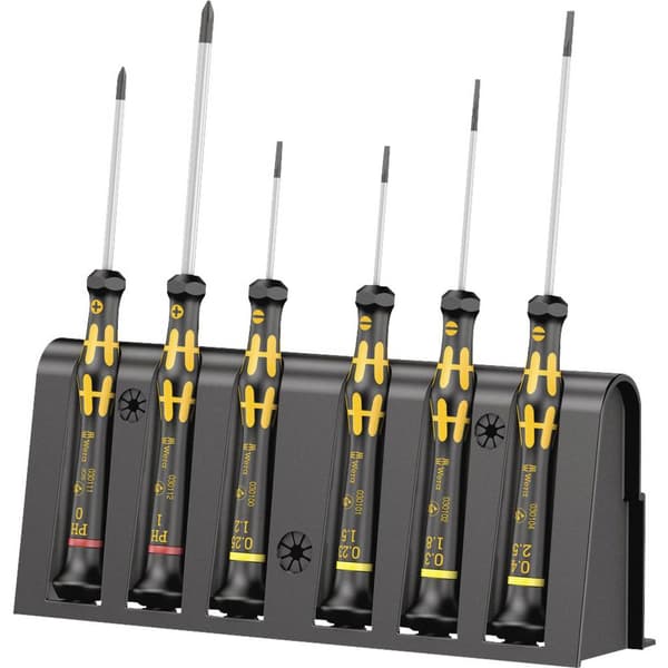 Wera 1578 A/6 Skruvmejsel set ESD 6 delar Spår, Stjärnspår Phillips