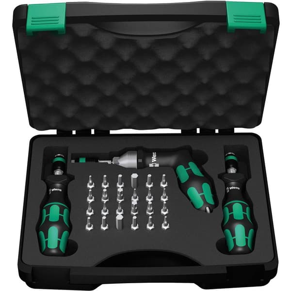 Wera 7440/41/42 Verkstad Vridmomentskruvmejsel-set 27 delar 0.3 - 6 Nm