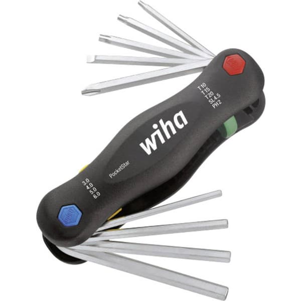 Wiha Spår, Stjärnspår Phillips, Inner-sexkantig, Inner-TORX Vinkelskruvmejselset 1.5 mm, 2 mm, 2.5 mm, 3 mm, 4 mm, 5 mm