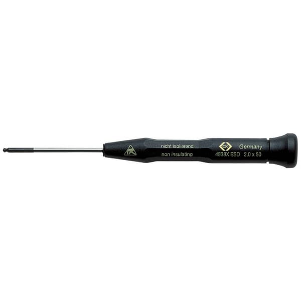 C.K ESD Insexnyckel-skruvmejsel Nyckelvidd (metrisk): 1.5 mm Klinglängd: 50 mm Mått - Längd: 147 mm