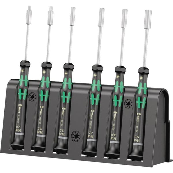 Wera 2069/6 Skruvmejsel set Elektronik och finmekanik 6 delar Ytter-sexkantig