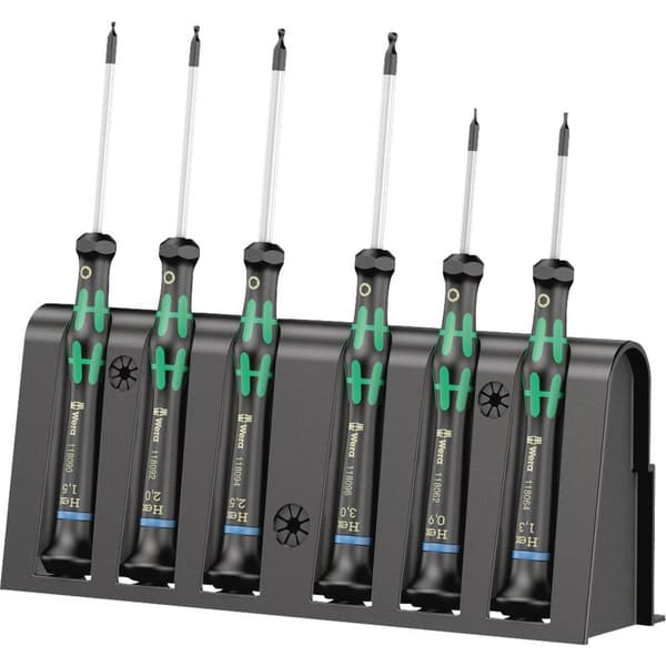 Wera 2052/6 Skruvmejsel set Elektronik och finmekanik 6 delar Inner-sexkantig