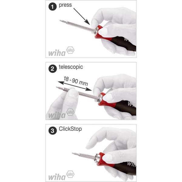 Wiha Utbytbara blad set 11 delar Spår, Stjärnspår Phillips, Inner-TORX, Inner-sexkantig Verkstad