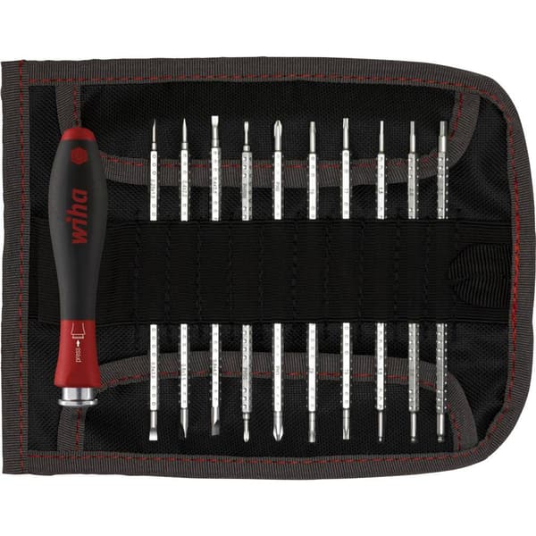 Wiha Utbytbara blad set 11 delar Spår, Stjärnspår Phillips, Inner-TORX, Inner-sexkantig Verkstad