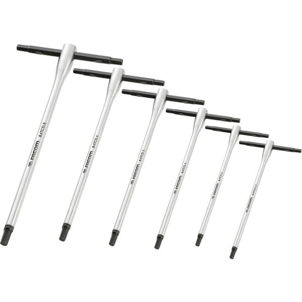 Facom 84TCD.J6 Inner-sexkantig Vinkelskruvmejselset 2.5 mm, 3 mm, 4 mm, 5 mm, 6 mm, 8 mm 6 delar