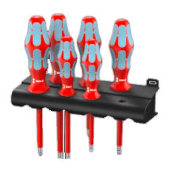 Wera 3165 i/6 Skruvmejsel set VDE 6 delar Spår, Stjärnspår Pozidriv