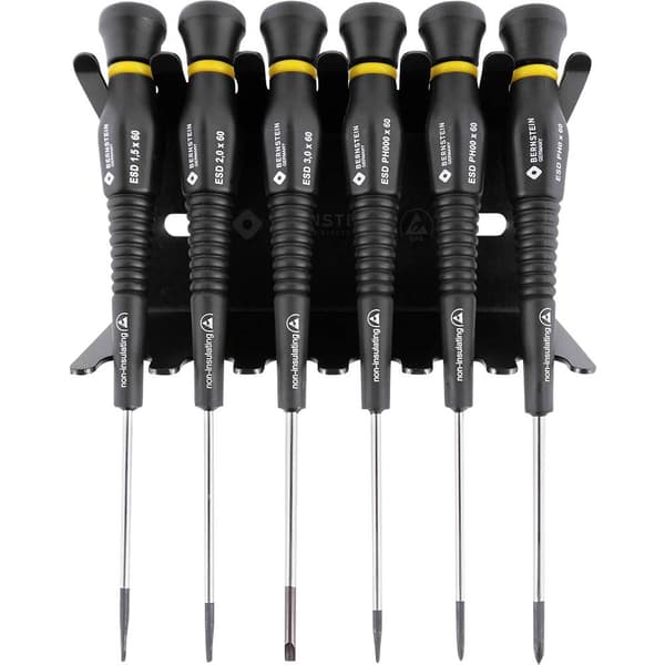 Bernstein Tools for Electronics Skruvmejsel set ESD 6 delar Spår, Stjärnspår Phillips