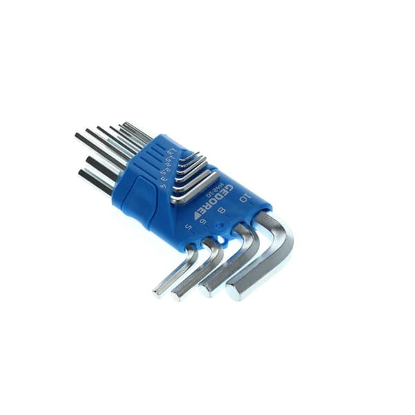 Gedore Inner-sexkantig Vinkelskruvmejselset 1.3 mm, 1.5 mm, 2 mm, 2.5 mm, 3 mm, 4 mm, 5 mm, 6 mm, 8 mm, 10 mm 10 delar
