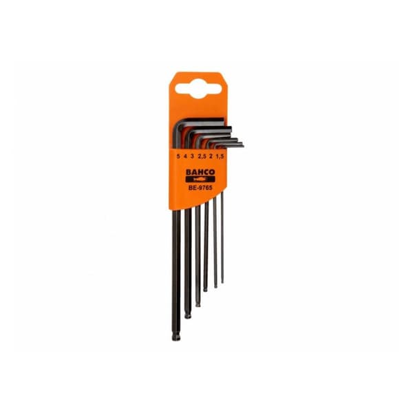 Bahco Vinkelskruvmejselset 1.5 mm, 2 mm, 2.5 mm, 3 mm, 4 mm, 5 mm 6 delar