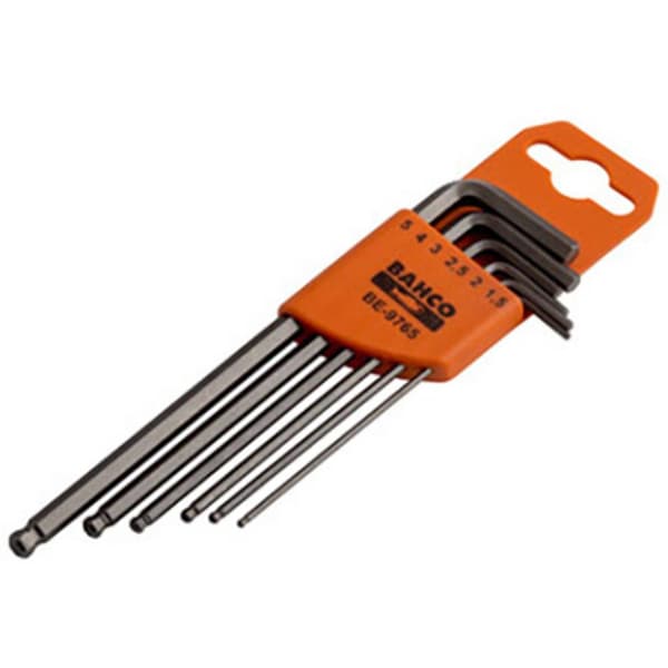 Bahco Vinkelskruvmejselset 1.5 mm, 2 mm, 2.5 mm, 3 mm, 4 mm, 5 mm 6 delar