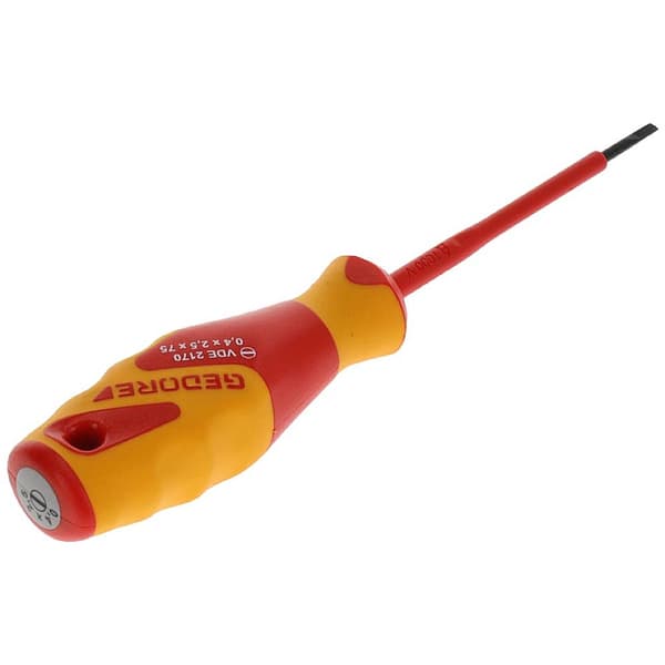 Gedore VDE 2170 2,5 VDE Spårskruvmejsel Klingbredd: 2.5 mm Klinglängd: 75 mm