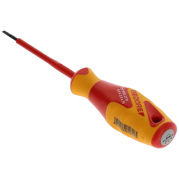 Gedore VDE 2170 2,5 VDE Spårskruvmejsel Klingbredd: 2.5 mm Klinglängd: 75 mm