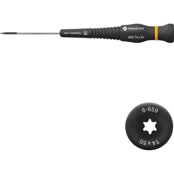Bernstein Tools for Electronics Elektronik och finmekanik Torx-skruvmejsel Storlek (skruvmejsel) T 4 Klinglängd: 50 mm