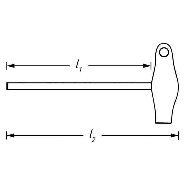 Hazet Verkstad Insexnyckel-skruvmejsel Nyckelvidd (metrisk): 2 mm Klinglängd: 100 mm Mått - Längd: 118 mm