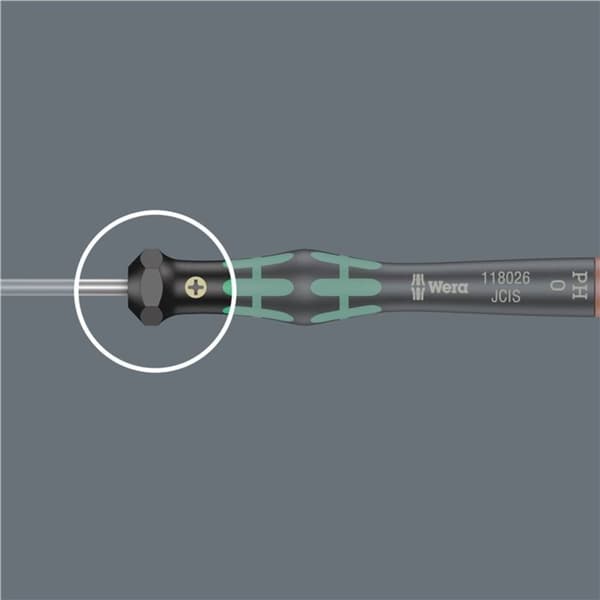 Wera 2054 Elektronik och finmekanik Insexnyckel-skruvmejsel Nyckelvidd (metrisk): 1.5 mm Klinglängd: 60 mm Mått - Längd
