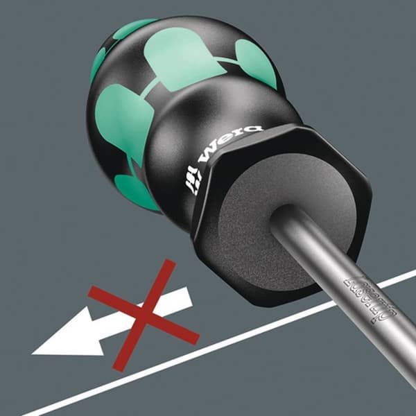 Wera 395 Hylsskruvmejsel Verkstad Nyckelvidd (metrisk): 8 mm Klinglängd: 80 mm