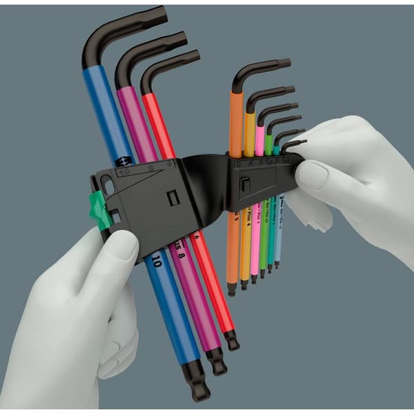 Wera 950/9 Vinkelskruvmejselset 1.5 mm, 2 mm, 2.5 mm, 3 mm, 4 mm, 5 mm, 6 mm, 8 mm, 10 mm 9 delar