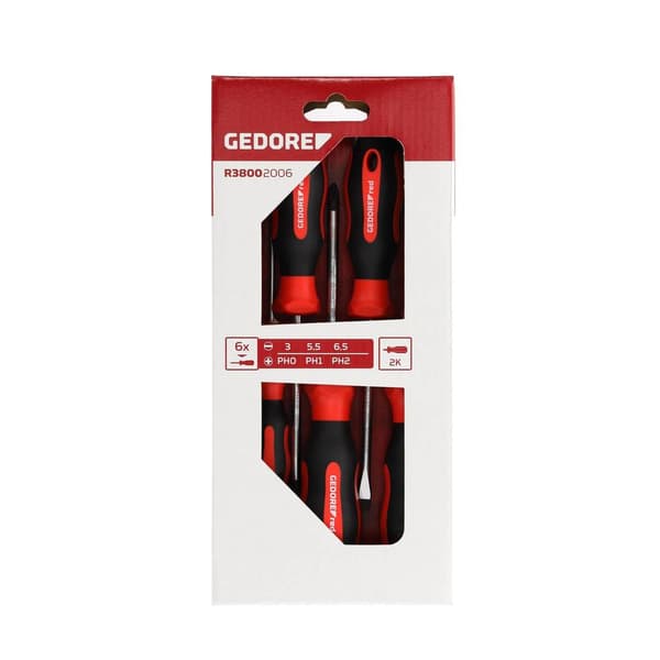 Gedore RED R38002006 Skruvmejsel set 6 delar