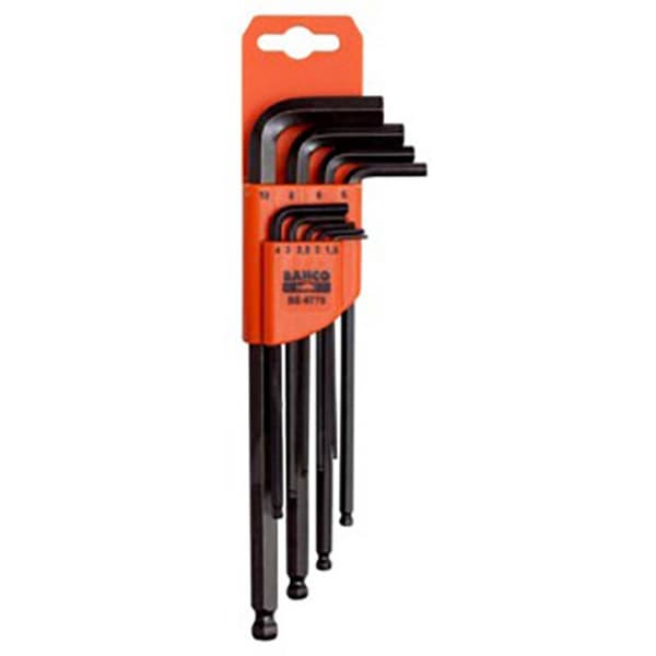 Bahco Vinkelskruvmejselset 1.5 mm, 2 mm, 2.5 mm, 3 mm, 4 mm, 5 mm, 6 mm, 8 mm, 10 mm 9 delar