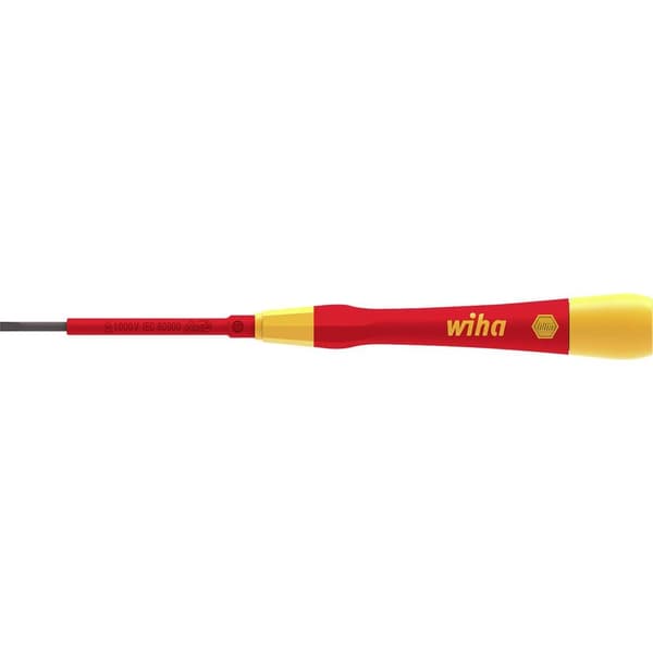 Wiha Elektriker, VDE, Elektronik och finmekanik Spårskruvmejsel Klingbredd: 2.50 mm Klinglängd: 65 mm