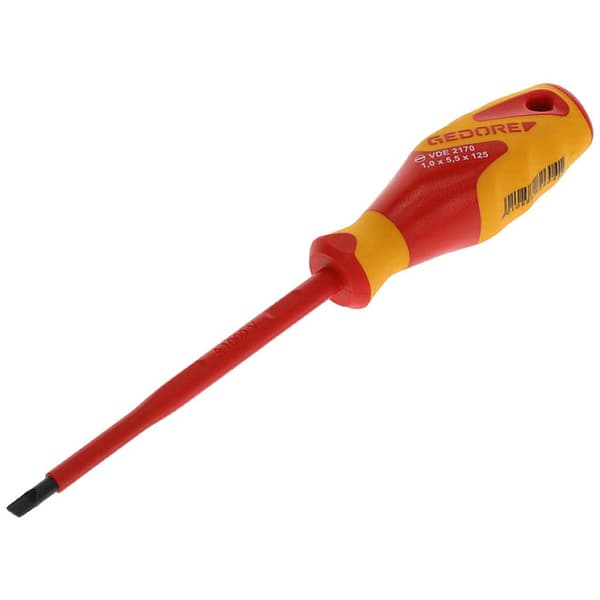 Gedore VDE 2170 5,5 Spårskruvmejsel Klingbredd: 5.5 mm Klinglängd: 125 mm