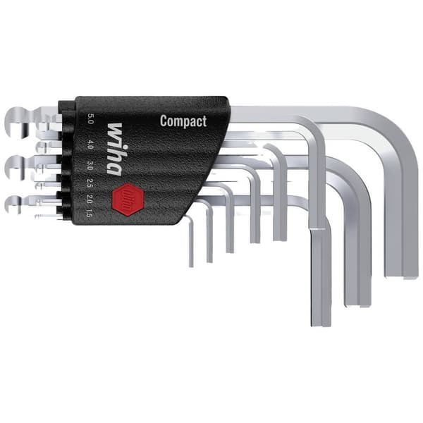 Wiha Sexkant Vinkelskruvmejselset 1.5 mm, 2 mm, 2.5 mm, 3 mm, 4 mm, 5 mm, 6 mm, 8 mm, 10 mm 9 delar