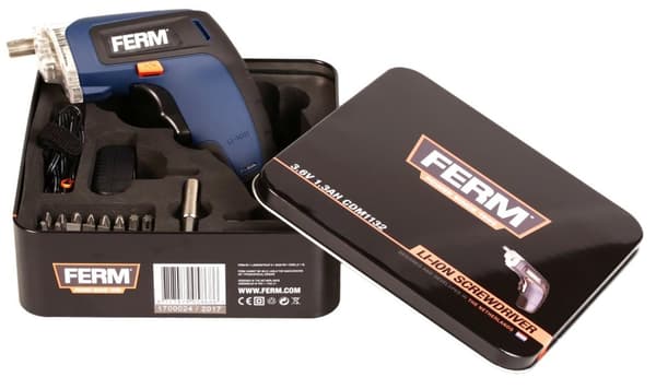 FERM CDM1132 batteridriven skruvdragare – 3,6V