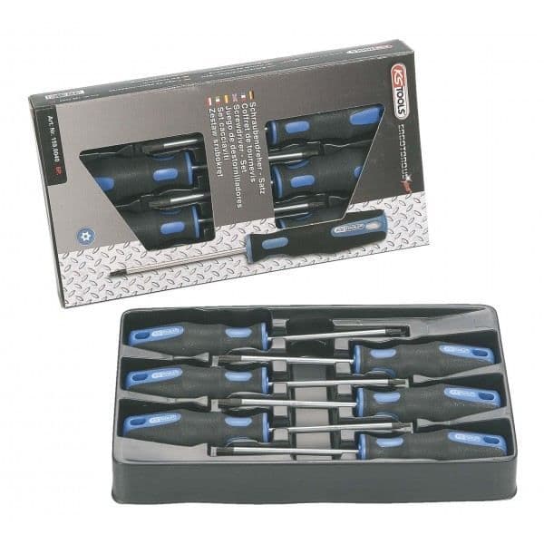 KSTOOLS ERGOTORQUEplus TORX borrad skruvmejsel - kartong med 6 st